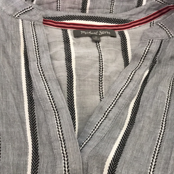 Michael Stars Stream Tie Front Top - Picture 2 of 2